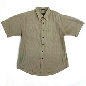 Van Heusen Men's Shirt Short Sleeve Size L Wrinkle Free Summer